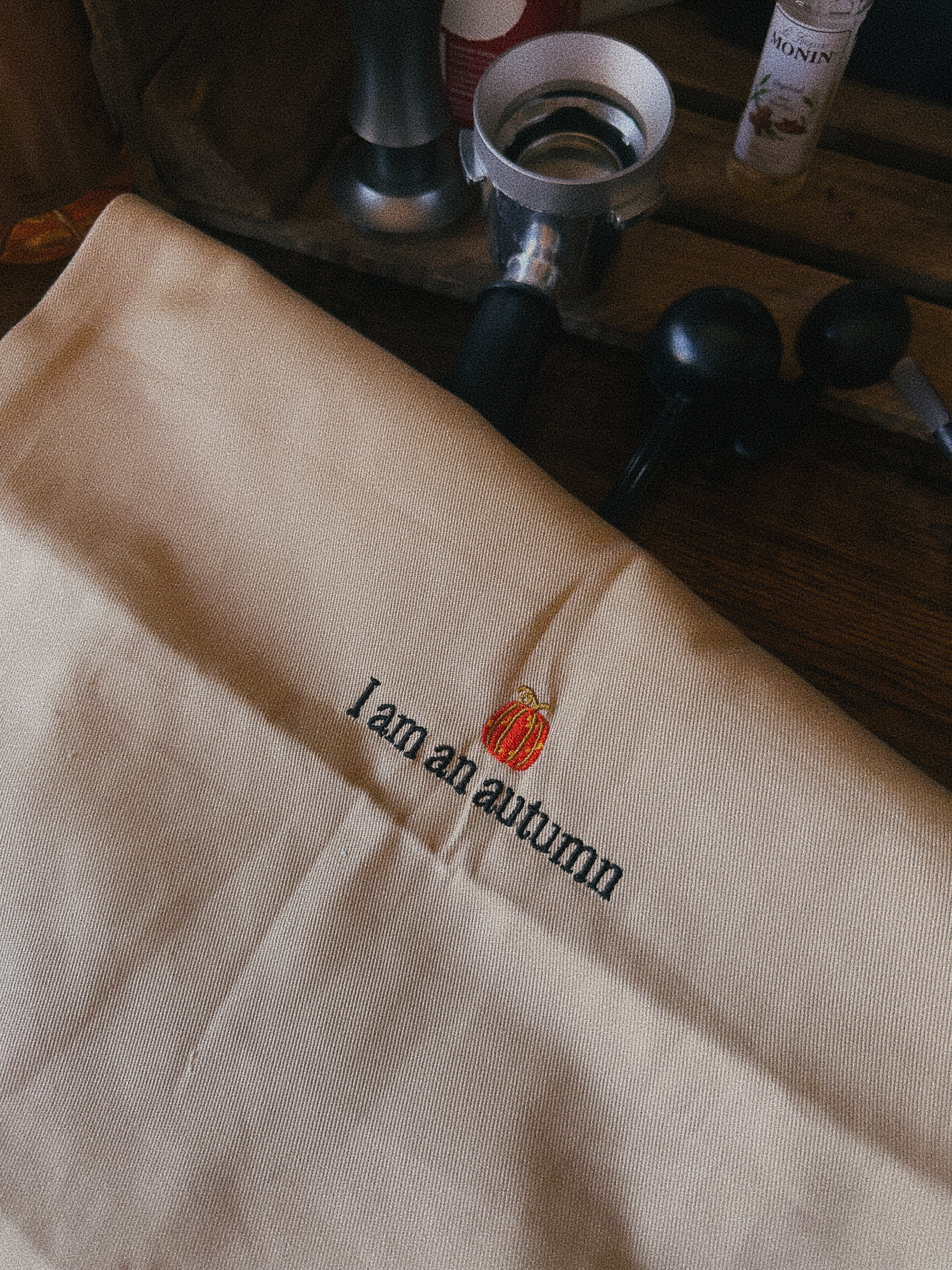 I am an autumn | Embroidered Tote Bag, Natural