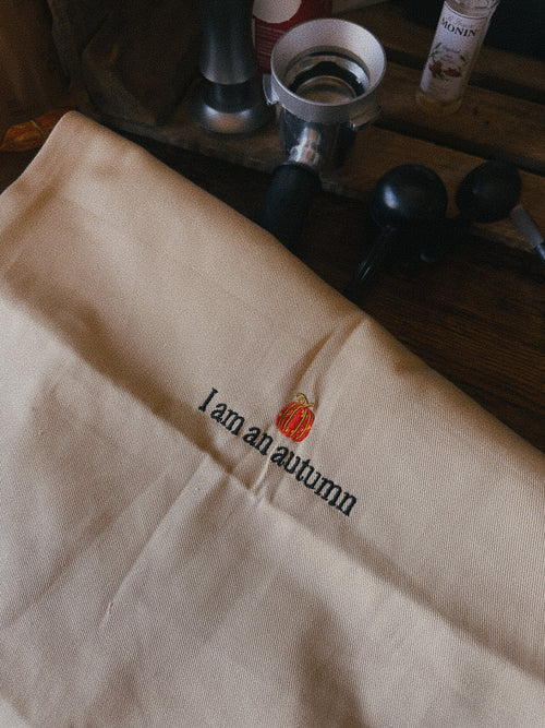I am an autumn | Embroidered Tote Bag, Natural
